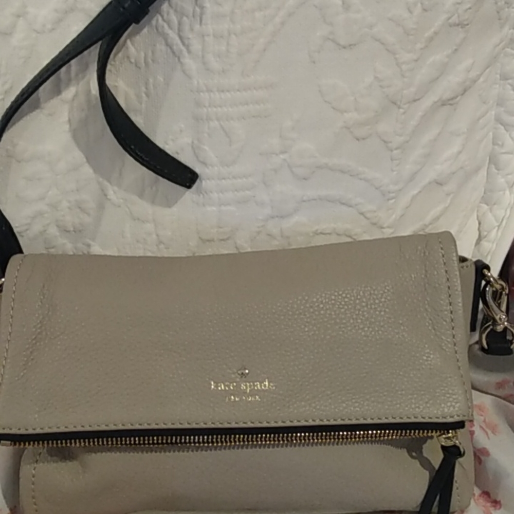 8 by 11 1/2 which could be made an inch or two longer. Kate Spade grey handbag.